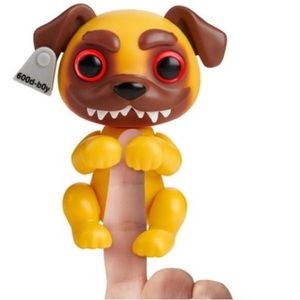 Wowee Grimlings Pug Dog Interactive Toy Scary Light-Up Head Spins Fingerling